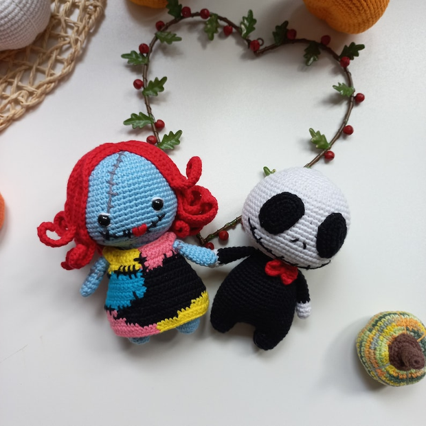 Jack and Sally Bundle crochet Halloween Pattern