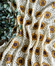 the Sunflower Granny Square Blanket CROCHET PATTERN