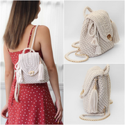 the AMALFI backpack Crochet pattern