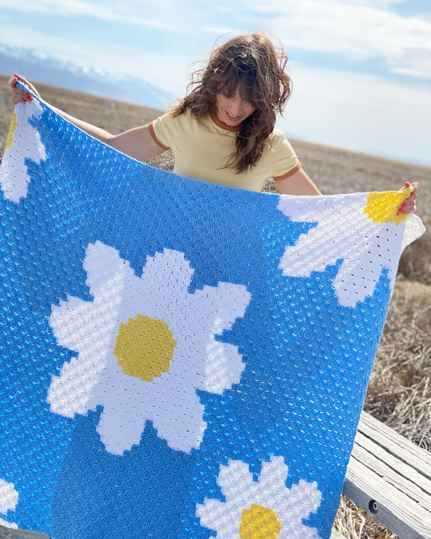 The Daisy Day Throw Crochet Pattern