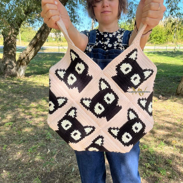 the Cute Cats Bag Crochet Pattern