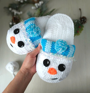 Snowman Slippers crochet pattern