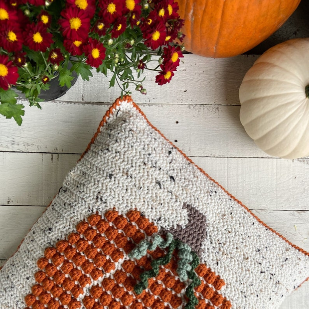 The Pumpkin Pillow Crochet Pattern