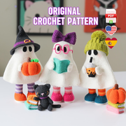 Ghost Halloween Friends Crochet Pattern