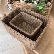 Basket Storage Rectangular Crochet Pattern