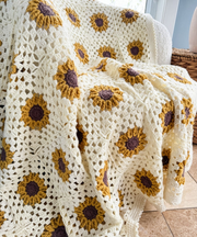 the Sunflower Granny Square Blanket CROCHET PATTERN