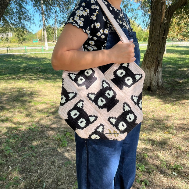 the Cute Cats Bag Crochet Pattern