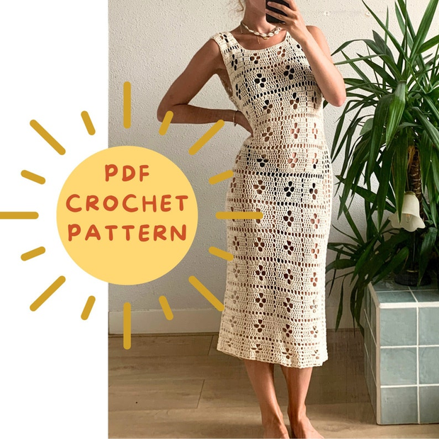 lace mesh dress crochet pattern