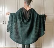 the green Blanket Wrap Shawl Crochet PATTERN