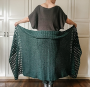 the green Blanket Wrap Shawl Crochet PATTERN