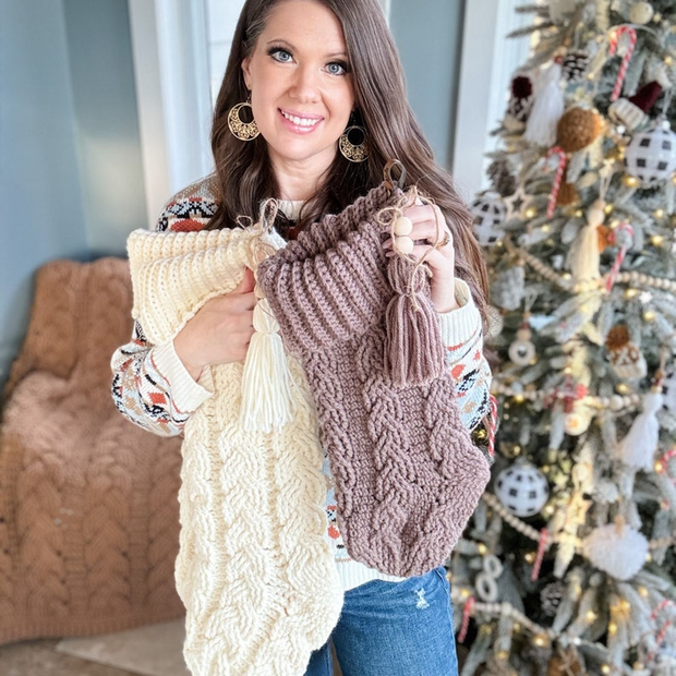 Cozy Cottage Cabled Stocking Crochet Pattern