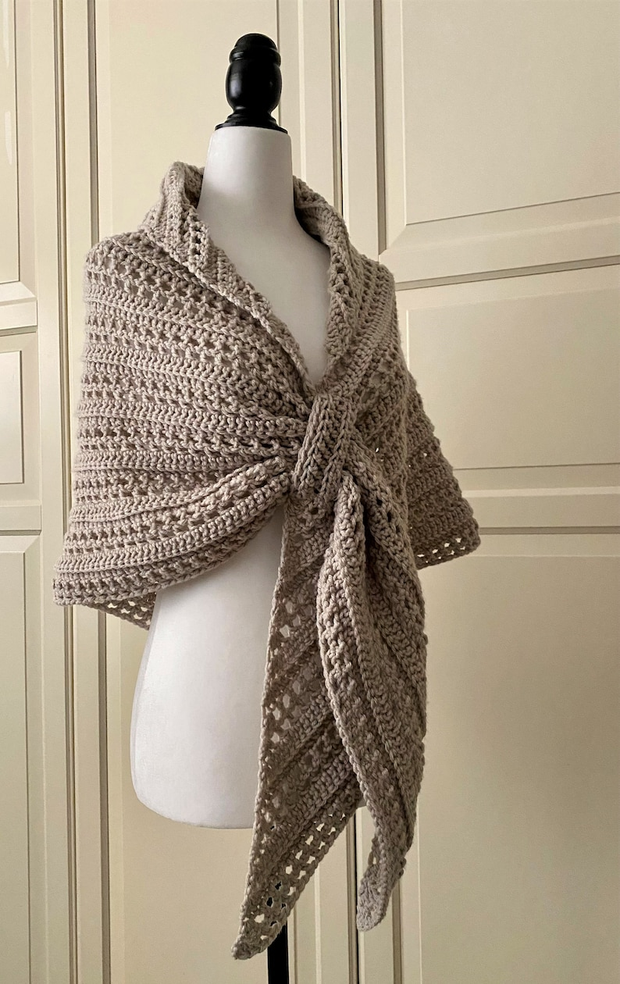 The Prayer Shawl Crochet Gathered Easy PATTERN