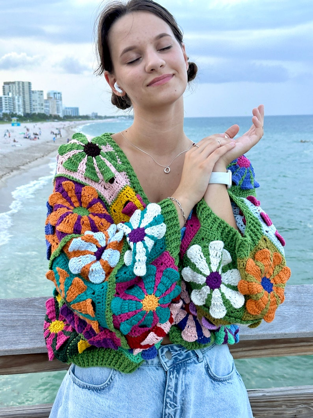 Crochet Daisy Sweater PDF Pattern